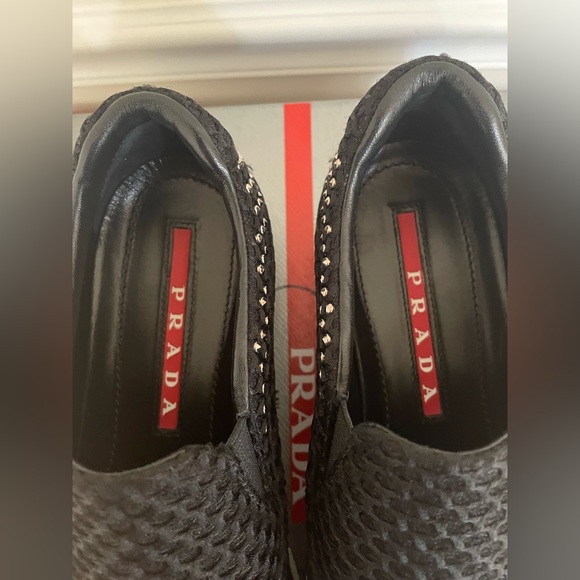 Prada Studded Bee Running 3 Women’s Sneakers Size 36 - Picture 2 of 10